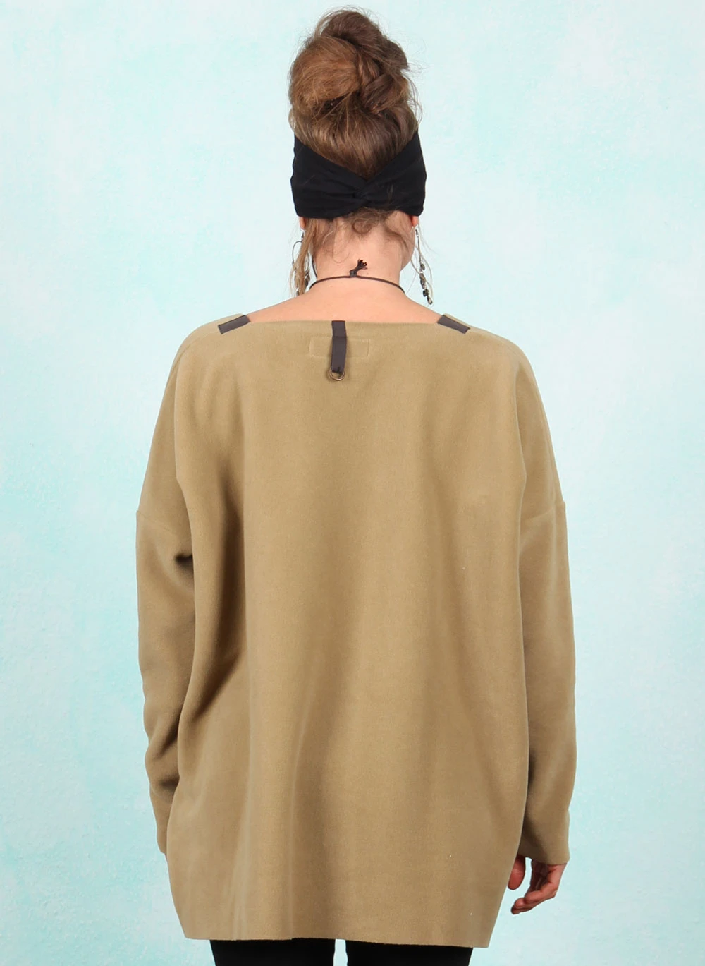 Fleece-Pullover mit Kette, 1336-655, green - Image 3