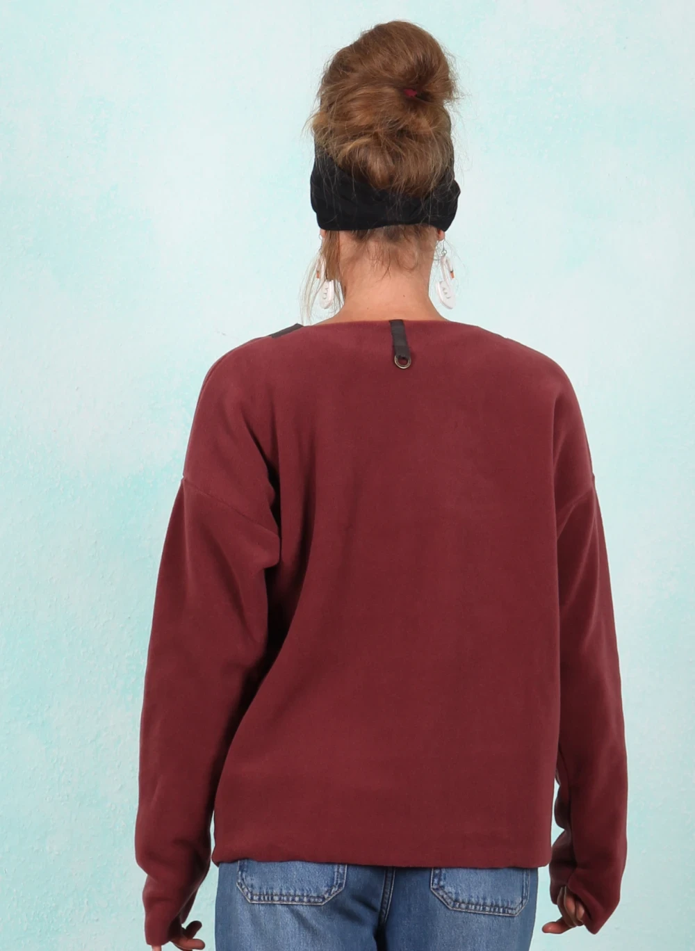 Fleece-Pullover, 1359-474, wine - Image 3