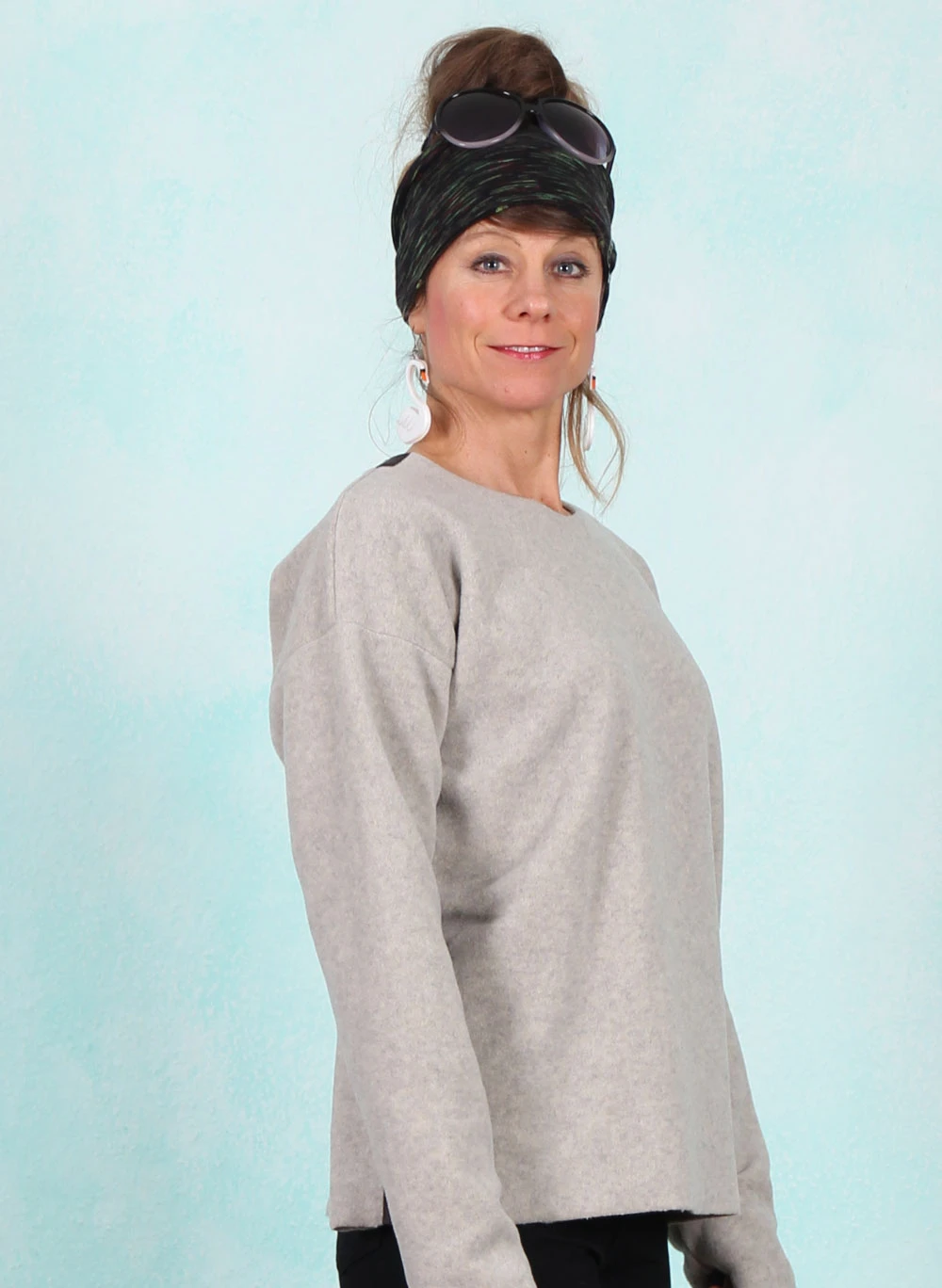 Fleece-Pullover, 1359-805, light-grey - Image 2