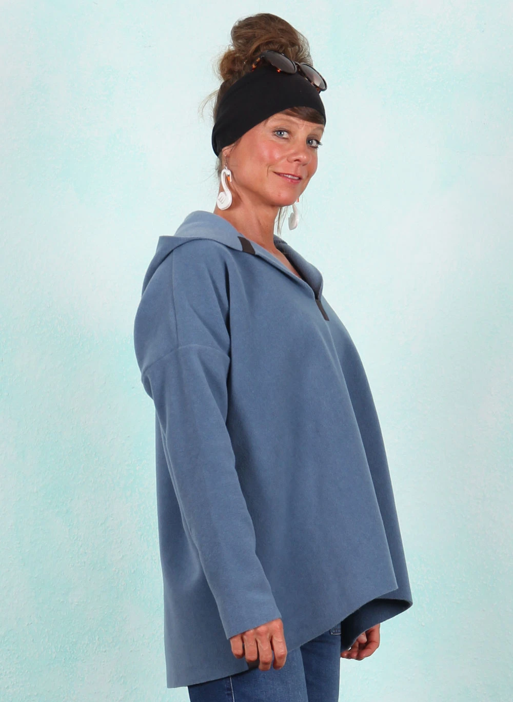 Fleece-Pullover, 1413-794, blue - Image 2