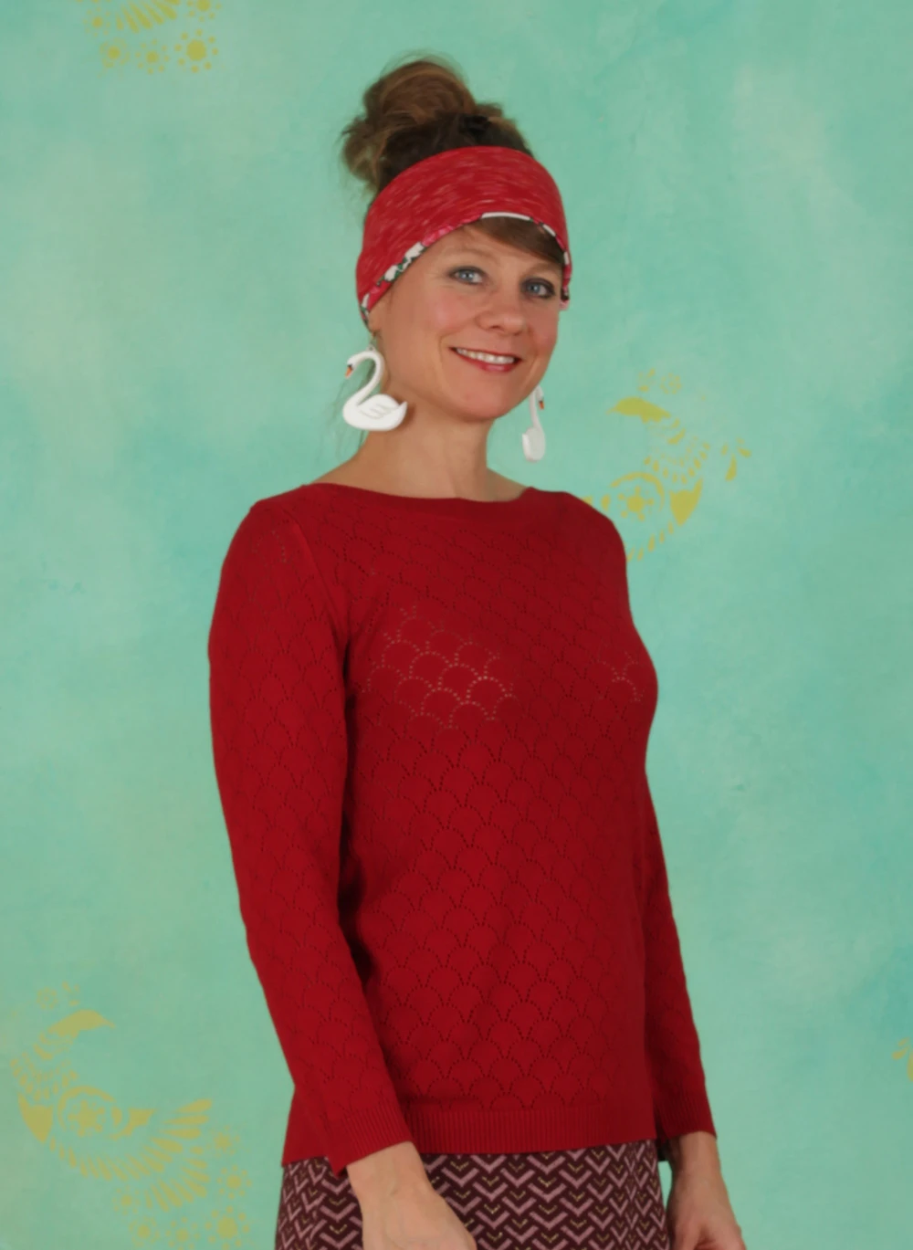 Pullover, Staying Up Knit Jumper, red - Image 2