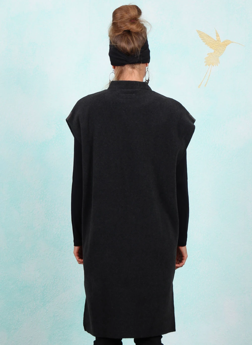 Fleece-Kleid, 3247-914, soft-black - Image 3