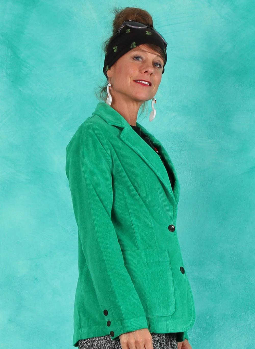 Cord-Jacke, 32603, green - Image 2
