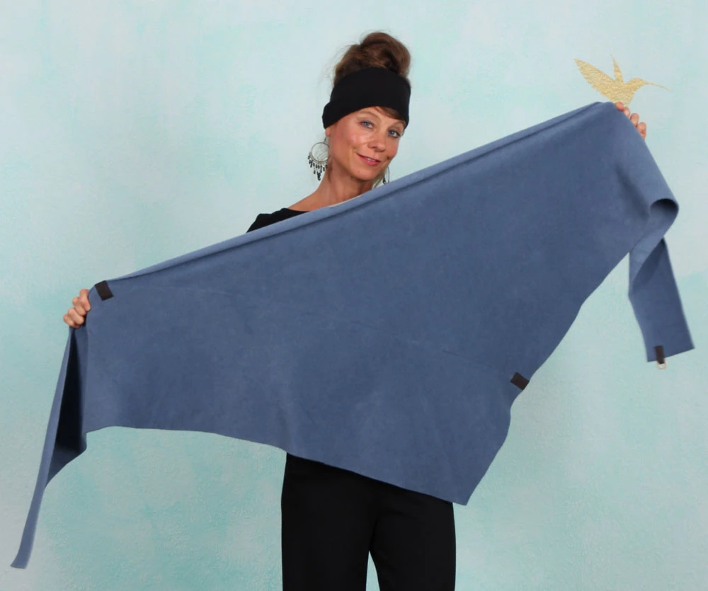 Fleece-Schal, 4051-794, blue - Image 2