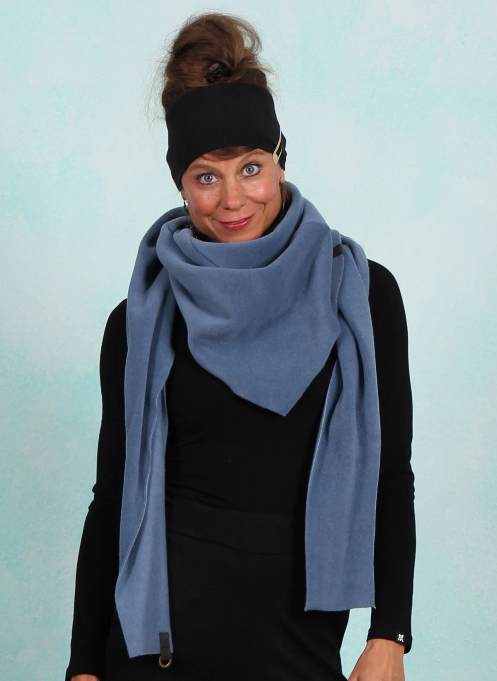 Fleece-Schal, 4051-794, blue - Image 1