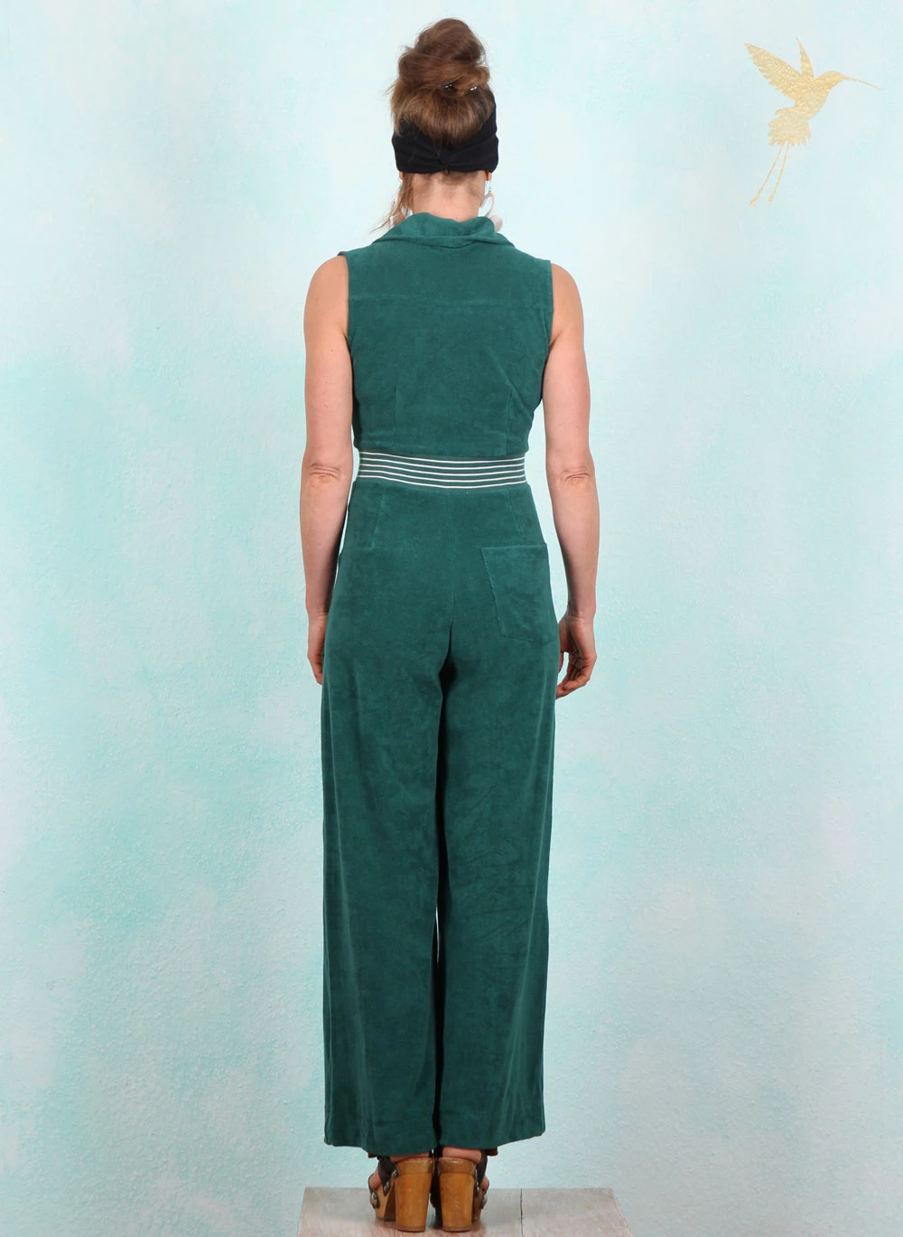 Frottee-Jumpsuit, 61135, green - Image 3