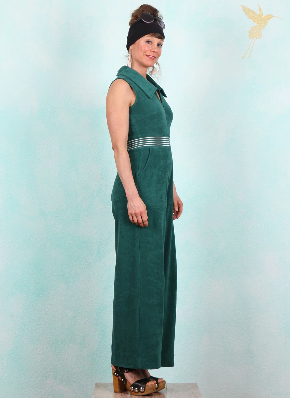 Frottee-Jumpsuit, 61135, green - Image 2