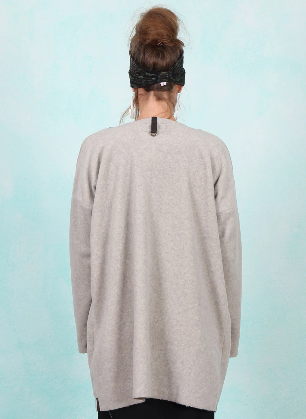 Fleece-Cardigan, 7105-805, light-grey - Image 3