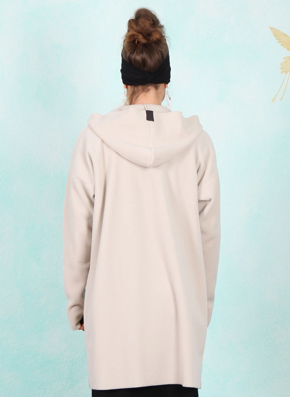 Fleece-Cardigan, 7118-831, beige - Image 3