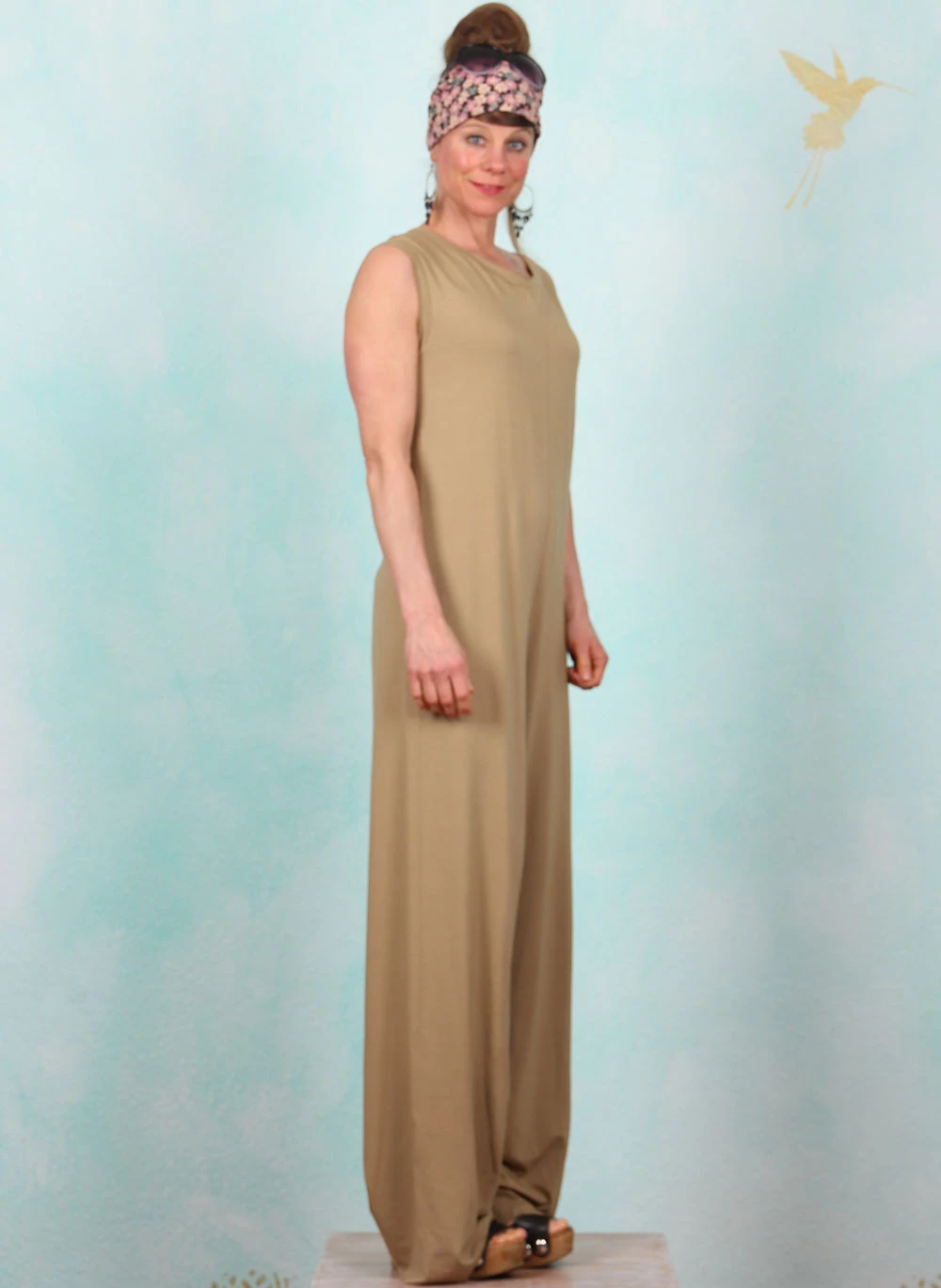Jumpsuit (fällt größer aus), 99020-655, green-beige - Image 3