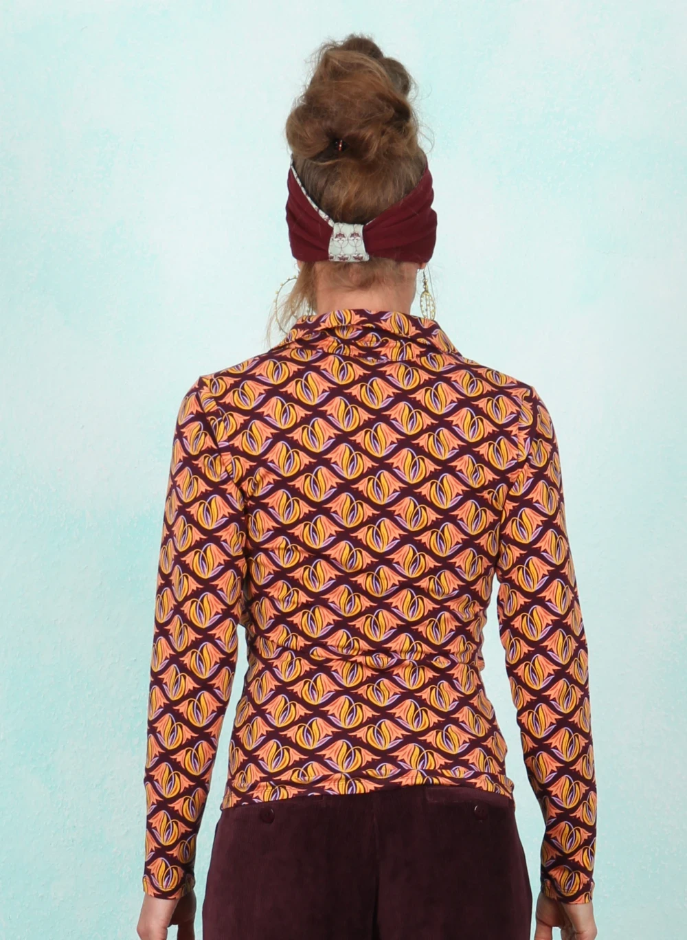 Shirt, AW26062, wine-multi - Image 3