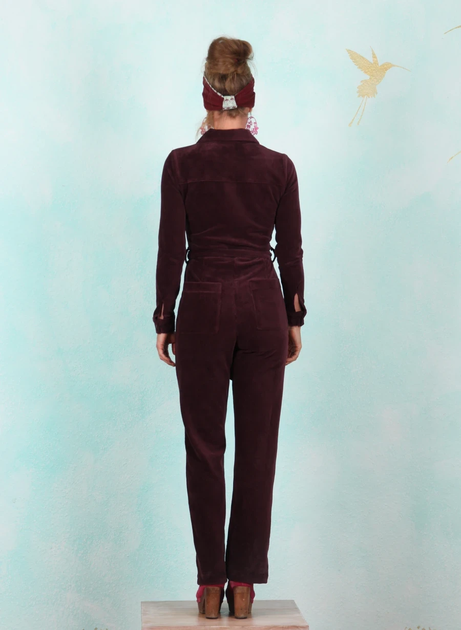 Cord-Velours-Jumpsuit, AW26322, wine - Image 3