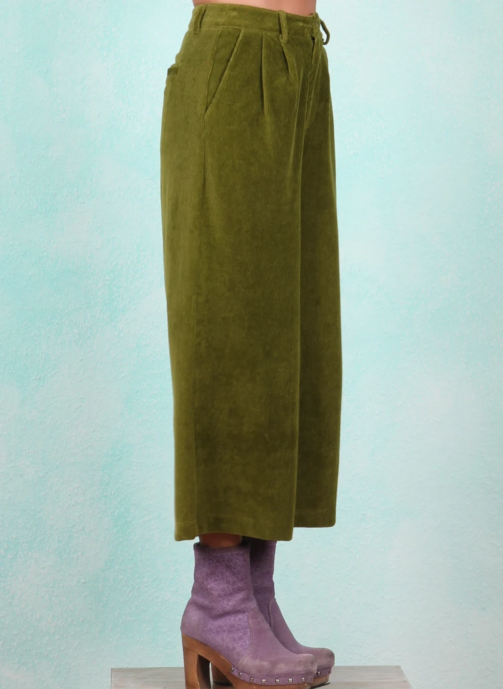 Cord-Velour-Hose, AW26324, green - Image 2