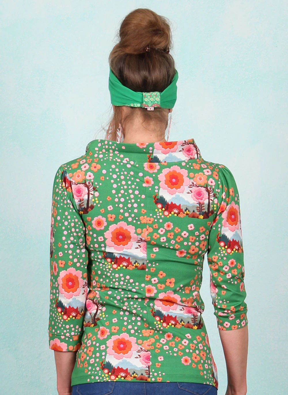 Bluse, BL-3405, green - Image 3
