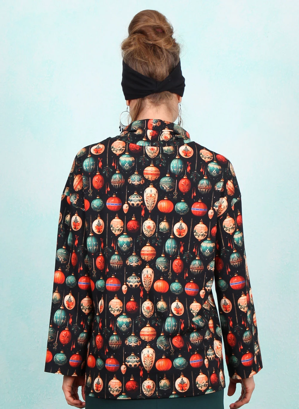 Bluse, BL-3413, black-multi - Image 3
