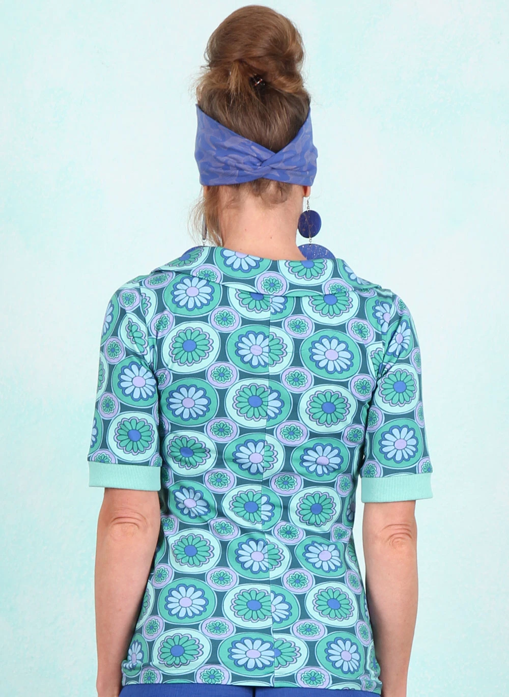 Bluse, BL-3449, blue - Image 3