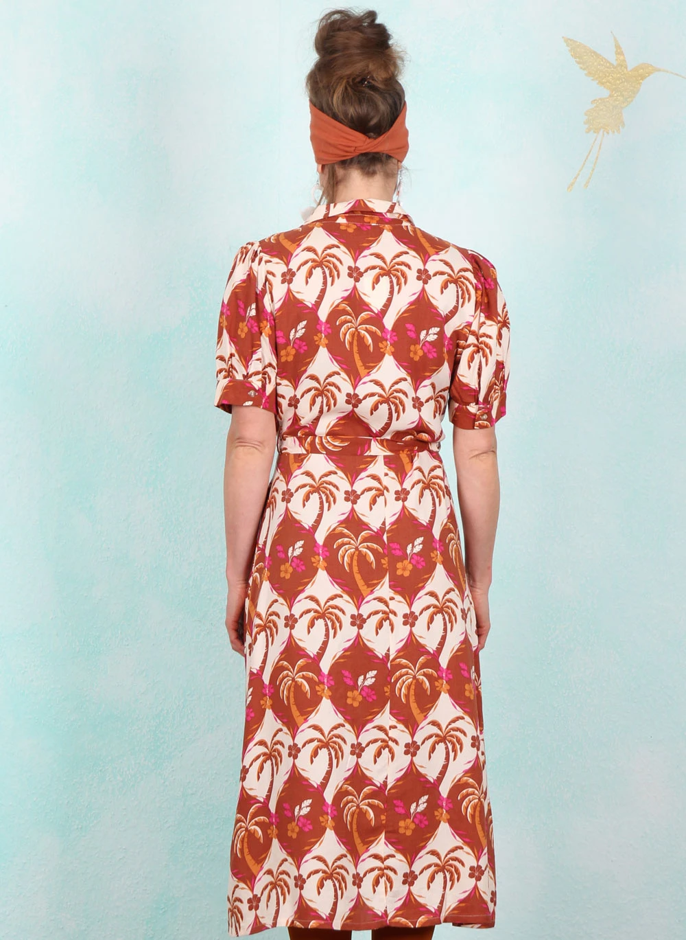 Kleid, D1439, brown-multi - Image 3