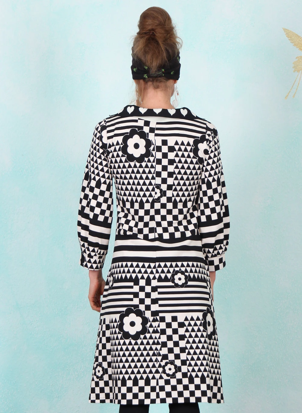 Kleid, DRE-01533, black-white - Image 3