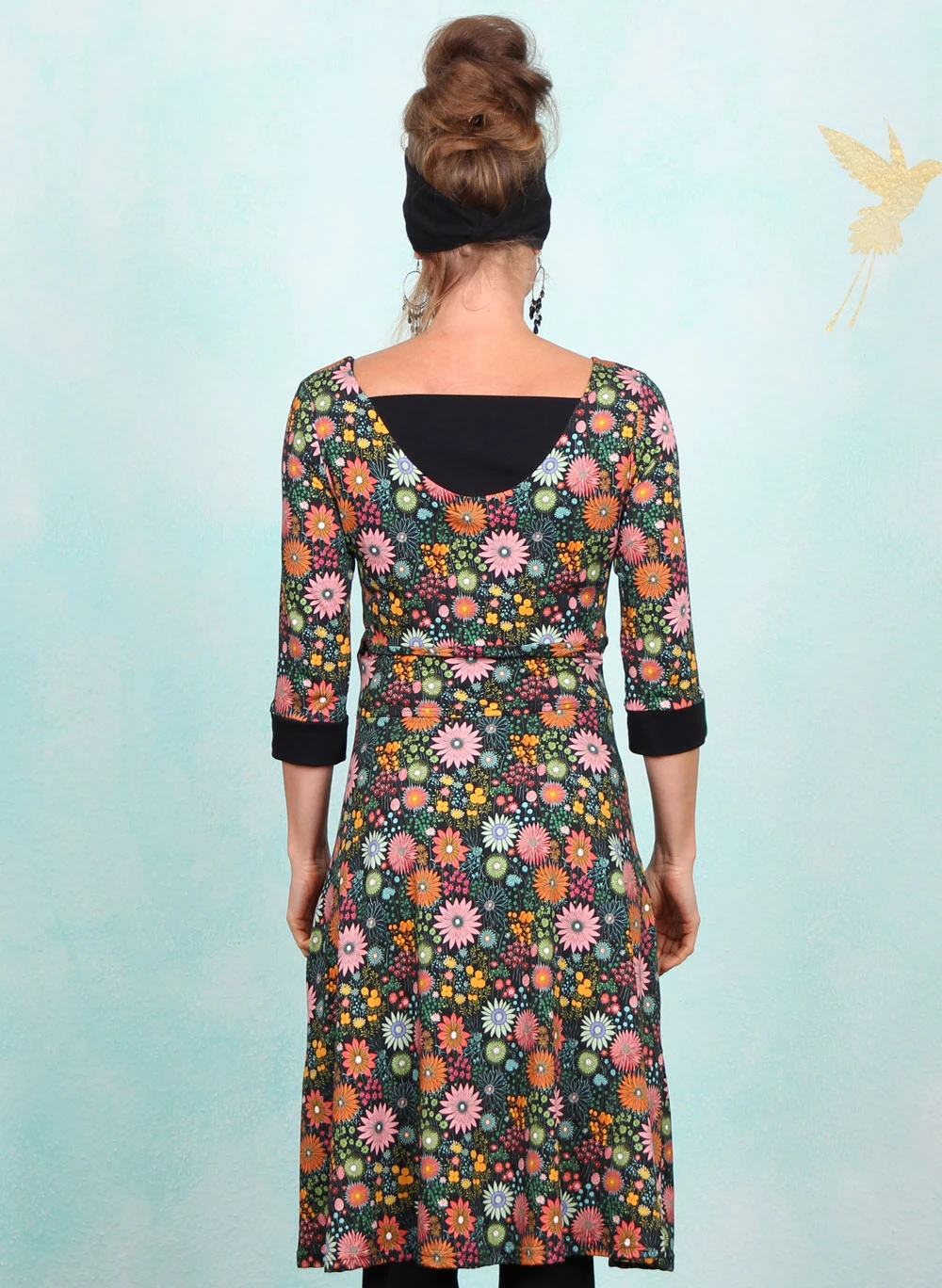 Kleid, DRE-01633, black-multi - Image 3