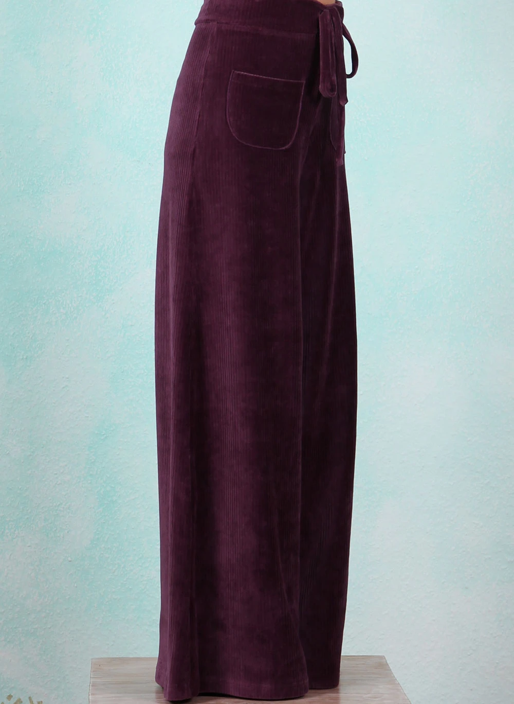 Samtcord-Hose ( fällt kleiner aus), HG015-RNK-B01, purple - Image 2