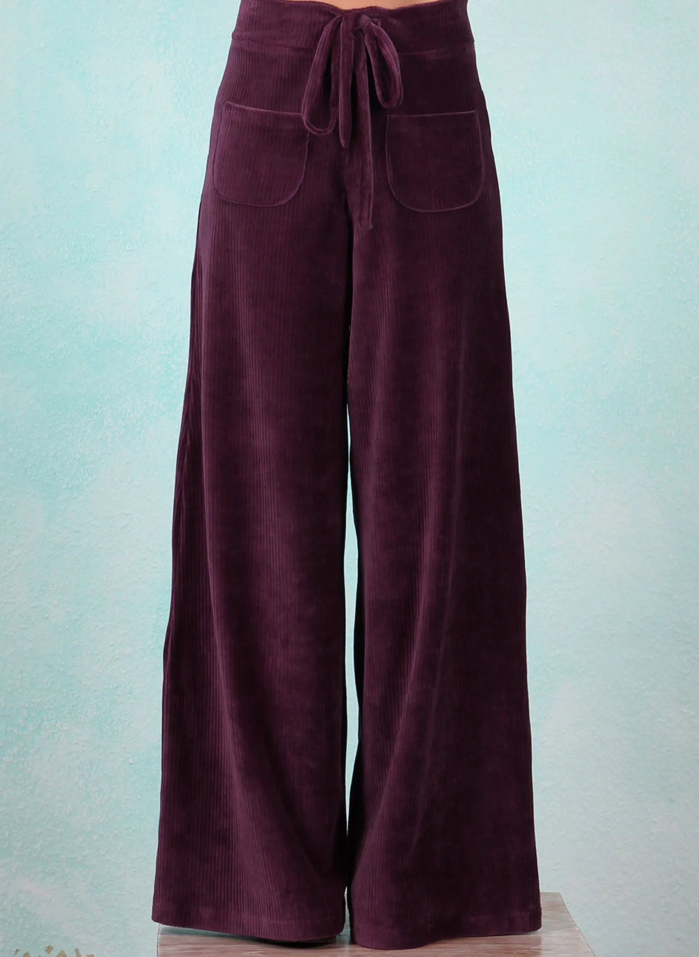 Samtcord-Hose ( fällt kleiner aus), HG015-RNK-B01, purple - Image 1