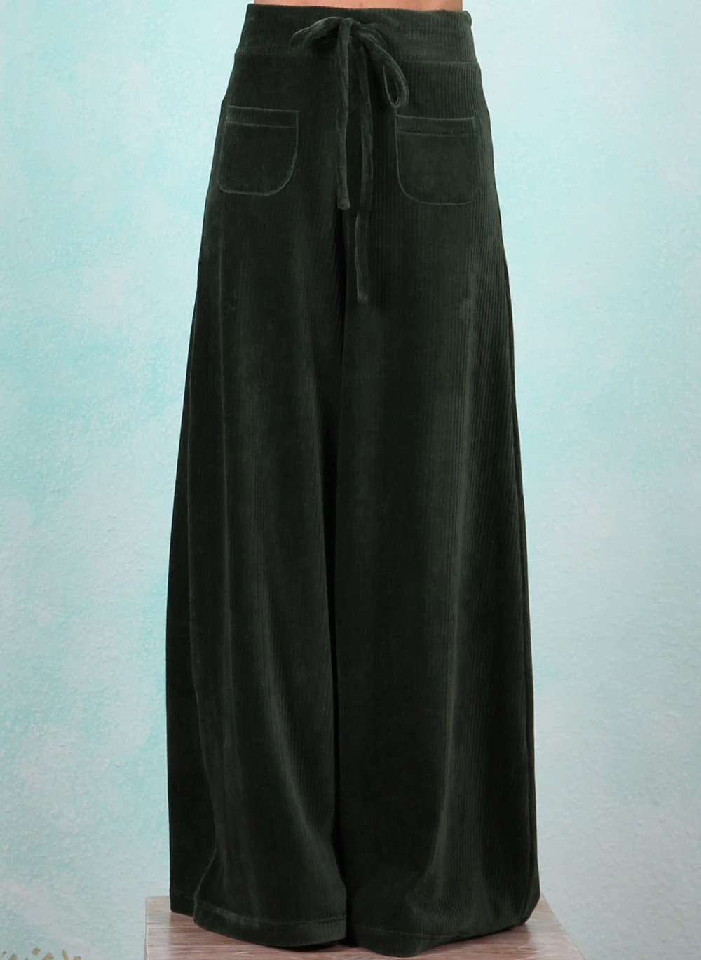 Samtcord-Hose ( fällt kleiner aus), HG015-RNK-B22, green - Image 1