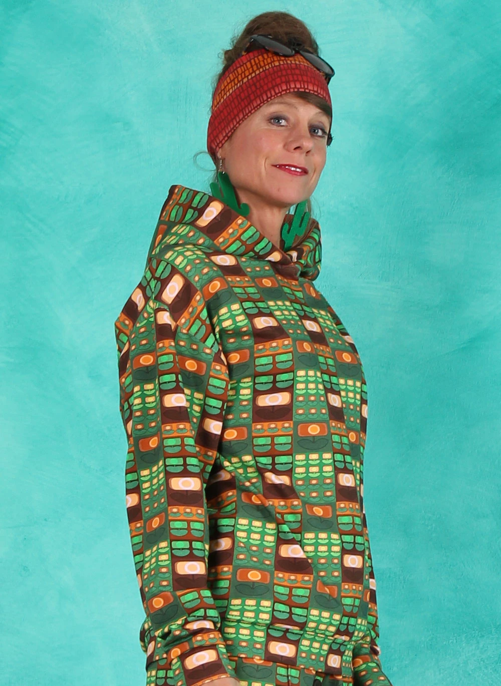 Hoody, HOOD-1011, green-multi - Image 2
