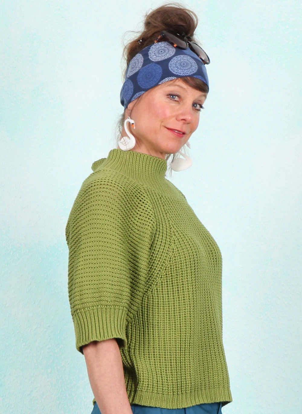 Pullover, HX007-COS-A22, green - Image 2