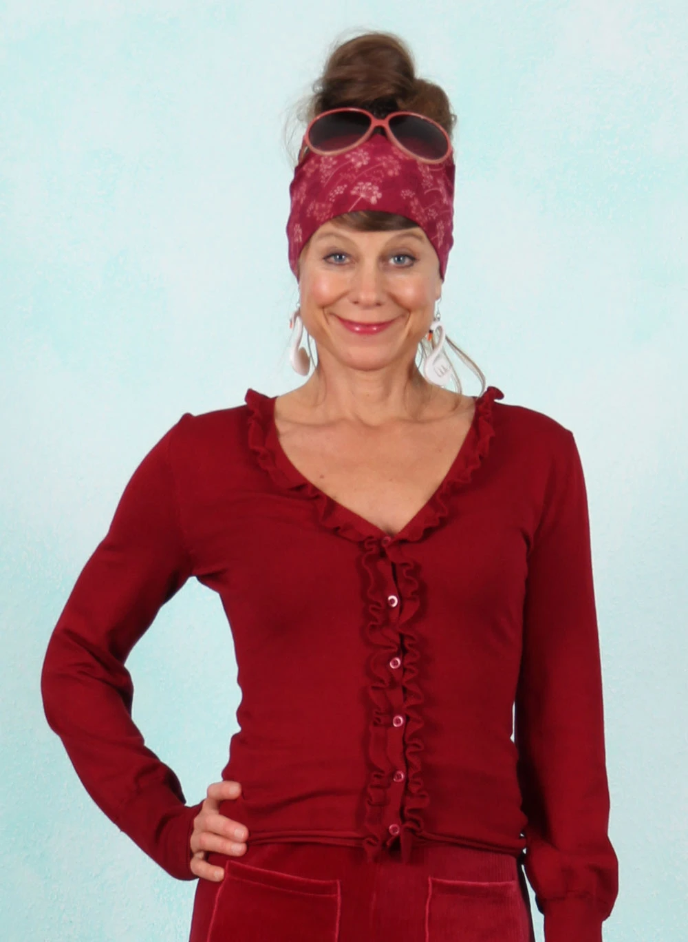 Cardigan, HZ002-BRES-X03, red - Image 1