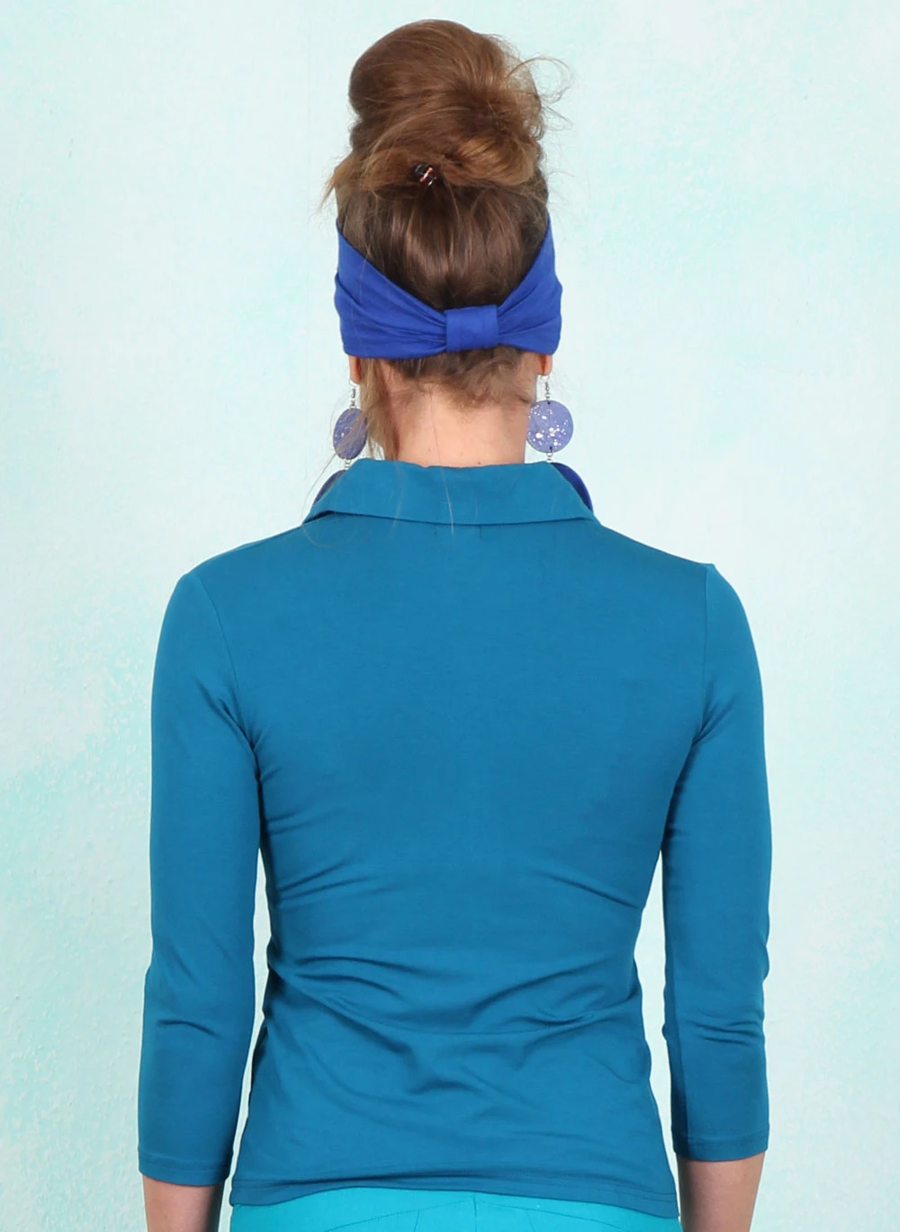 Bluse, HZ034-BVS-W10, blue-denim - Image 3