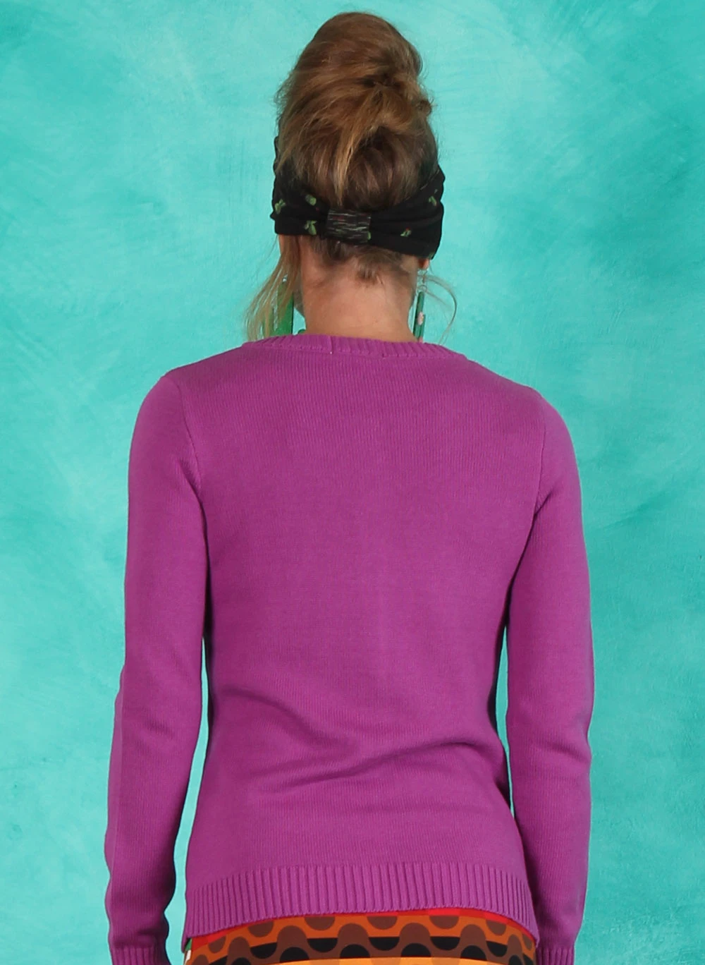Cardigan, KNI-CAR-1510, purple - Image 3