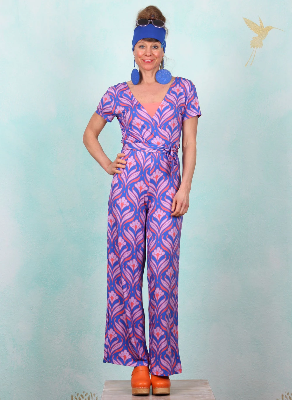 Jumpsuit, LASU25230, blue-multi - Image 1