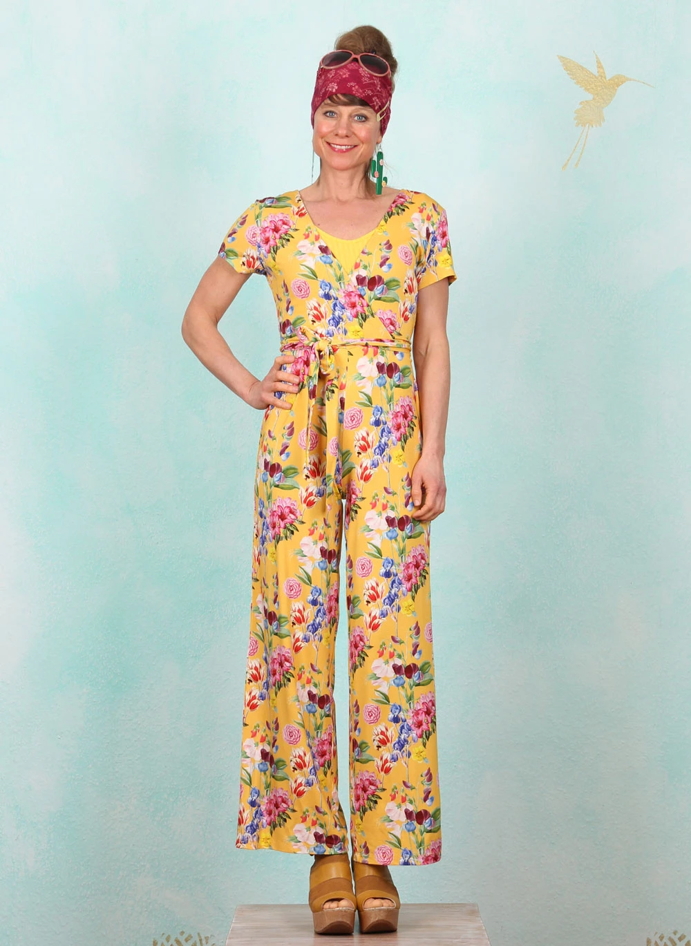 Jumpsuit, LASU25234, yellow-multi - Image 1