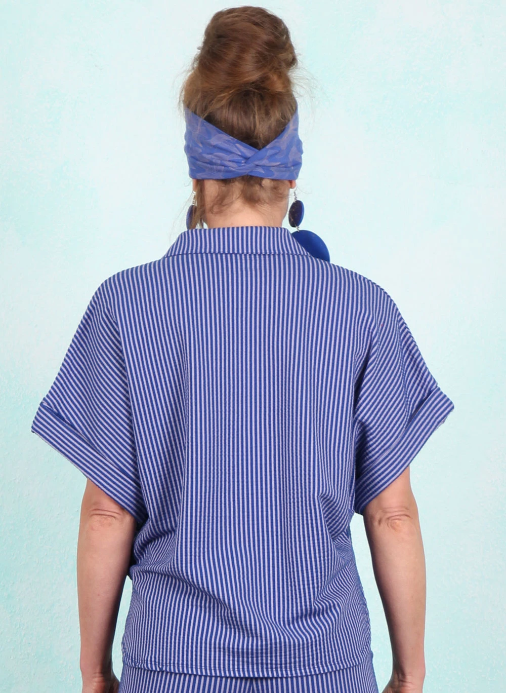 Bluse, LASU26194, blue - Image 3