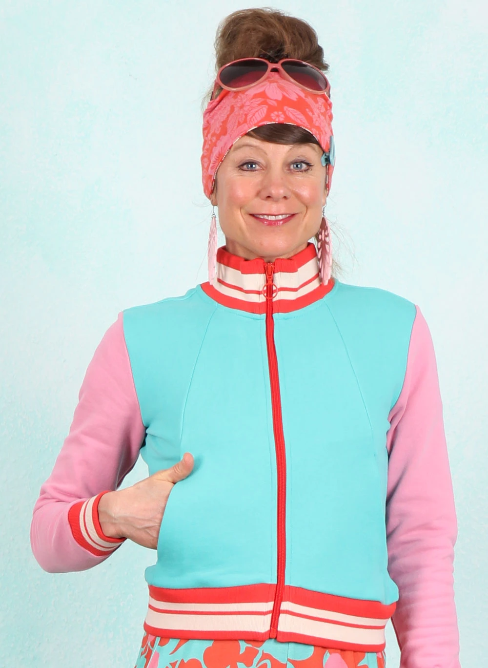 Jacke, LASU26210, turquoise - Image 1