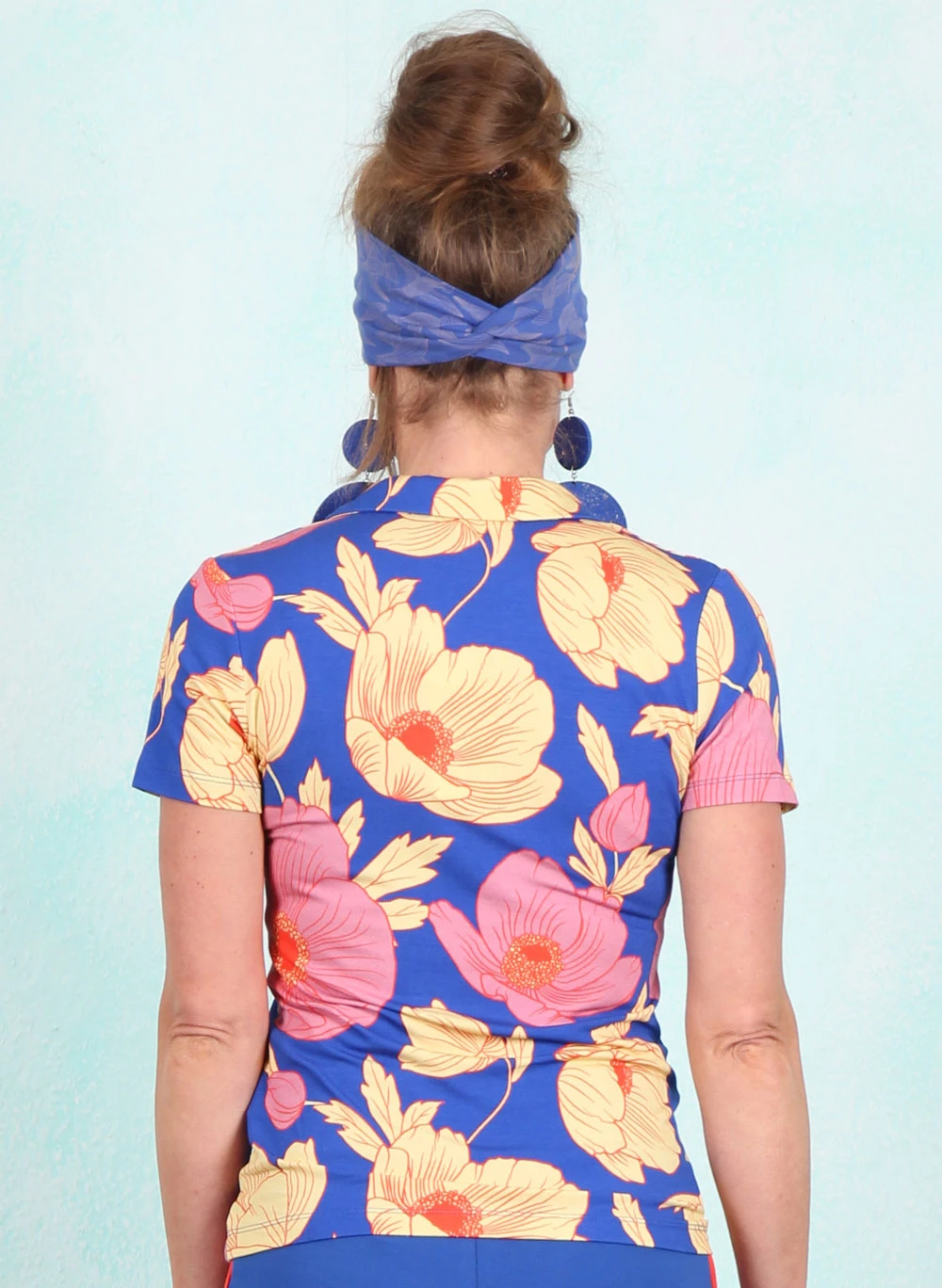 Bluse, LASU26221, blue-multi - Image 3