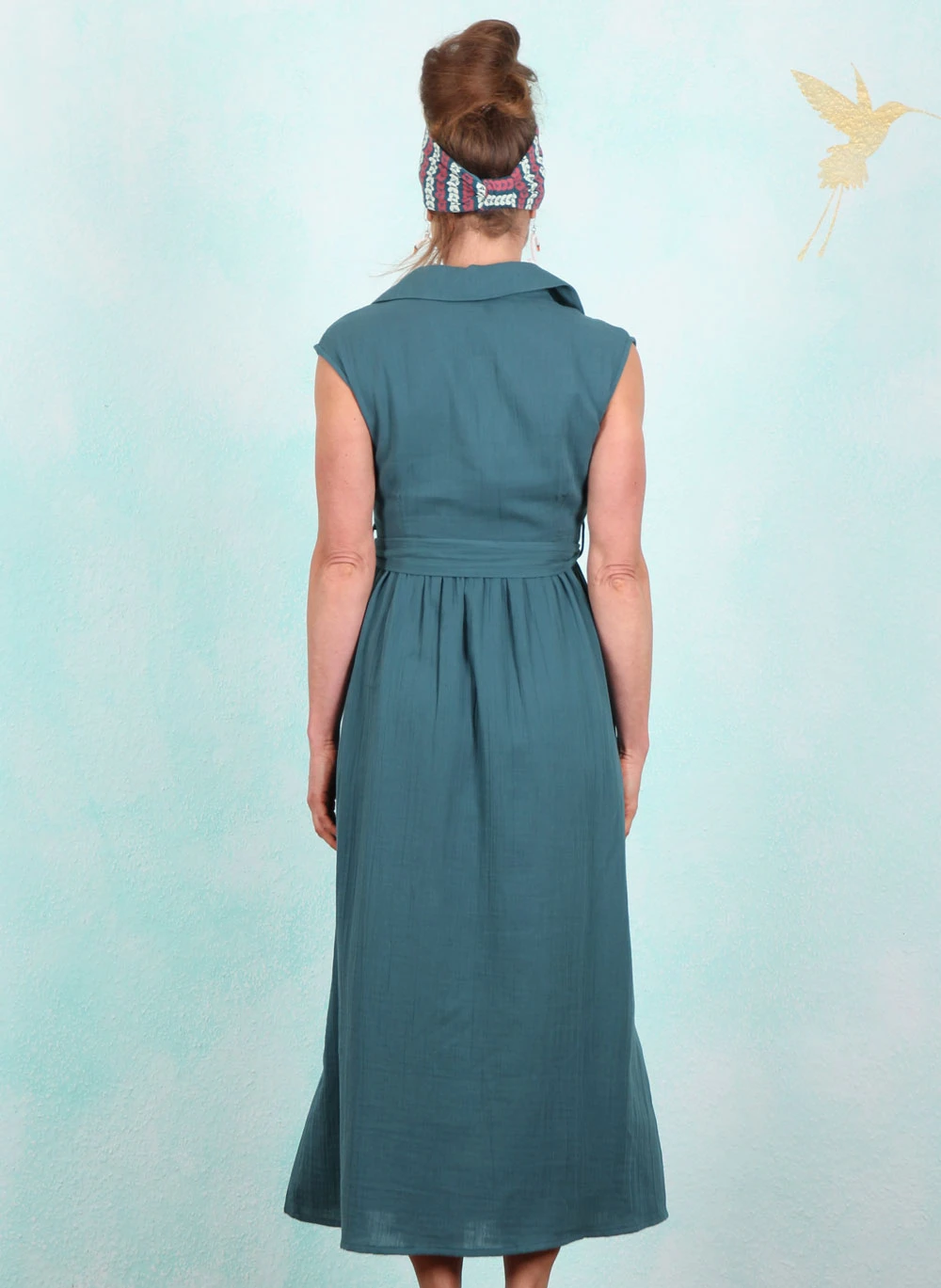 Kleid, LASU26321, petrol - Image 3