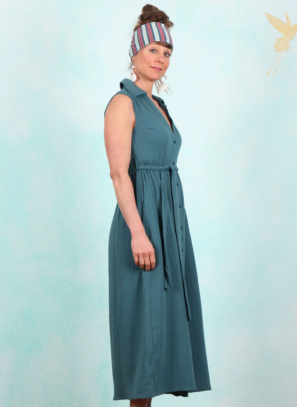 Kleid, LASU26321, petrol - Image 2
