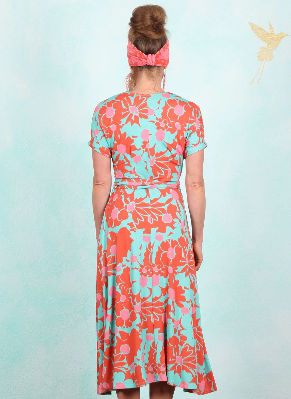 Kleid, LASU26352, turquoise-multi - Image 3