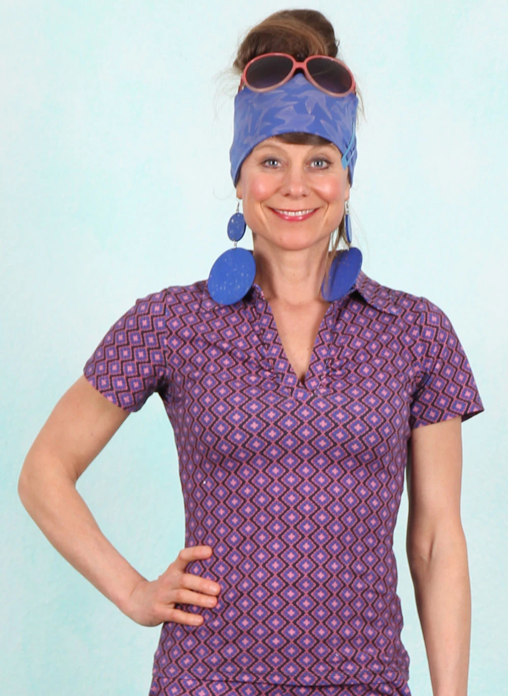 Shirt, LASU26412, dark-blue-multi - Image 1