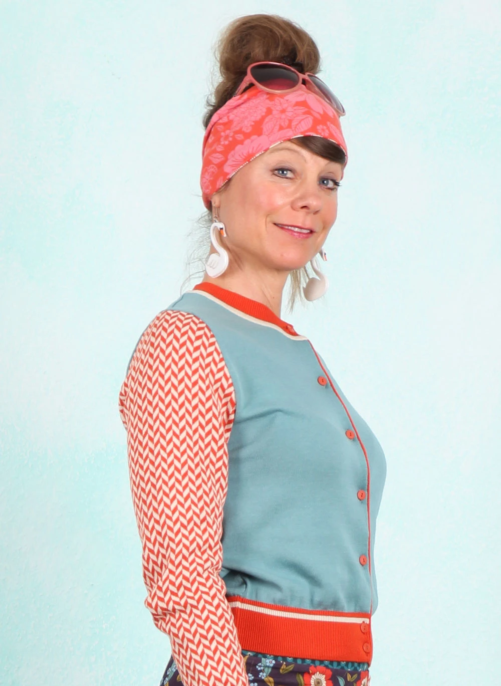 Cardigan, LASU26471, light-blue - Image 2