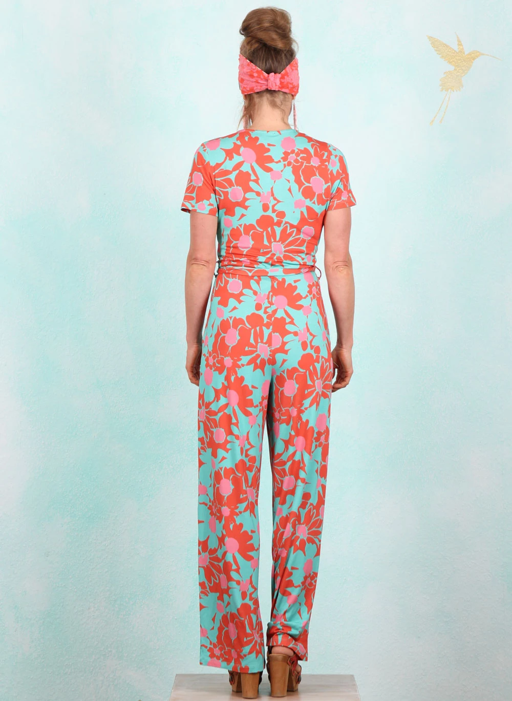 Jumpsuit, LASU2691, turquoise-multi - Image 3