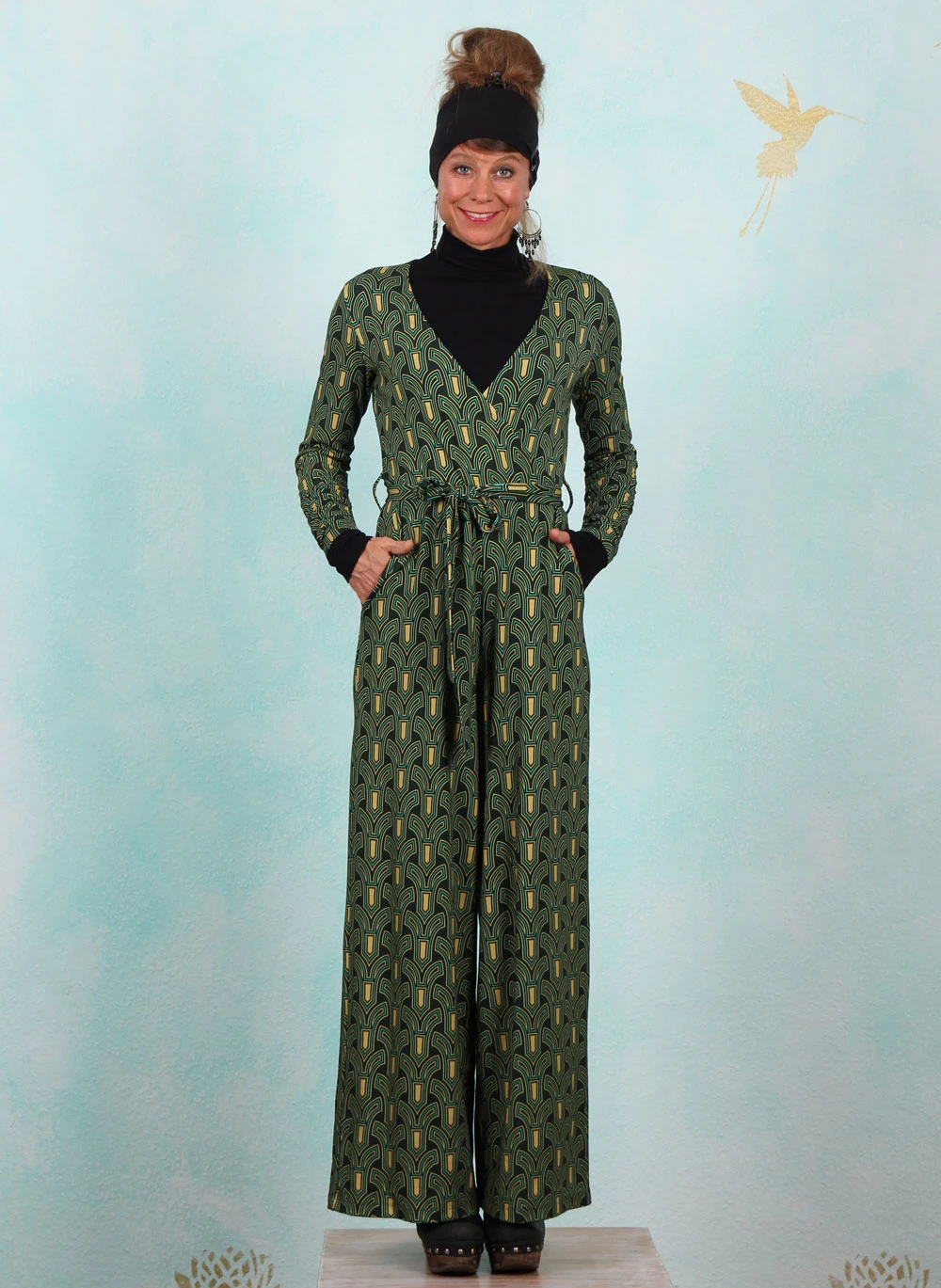 Jumpsuit, LAWI24103, black-green - Image 1
