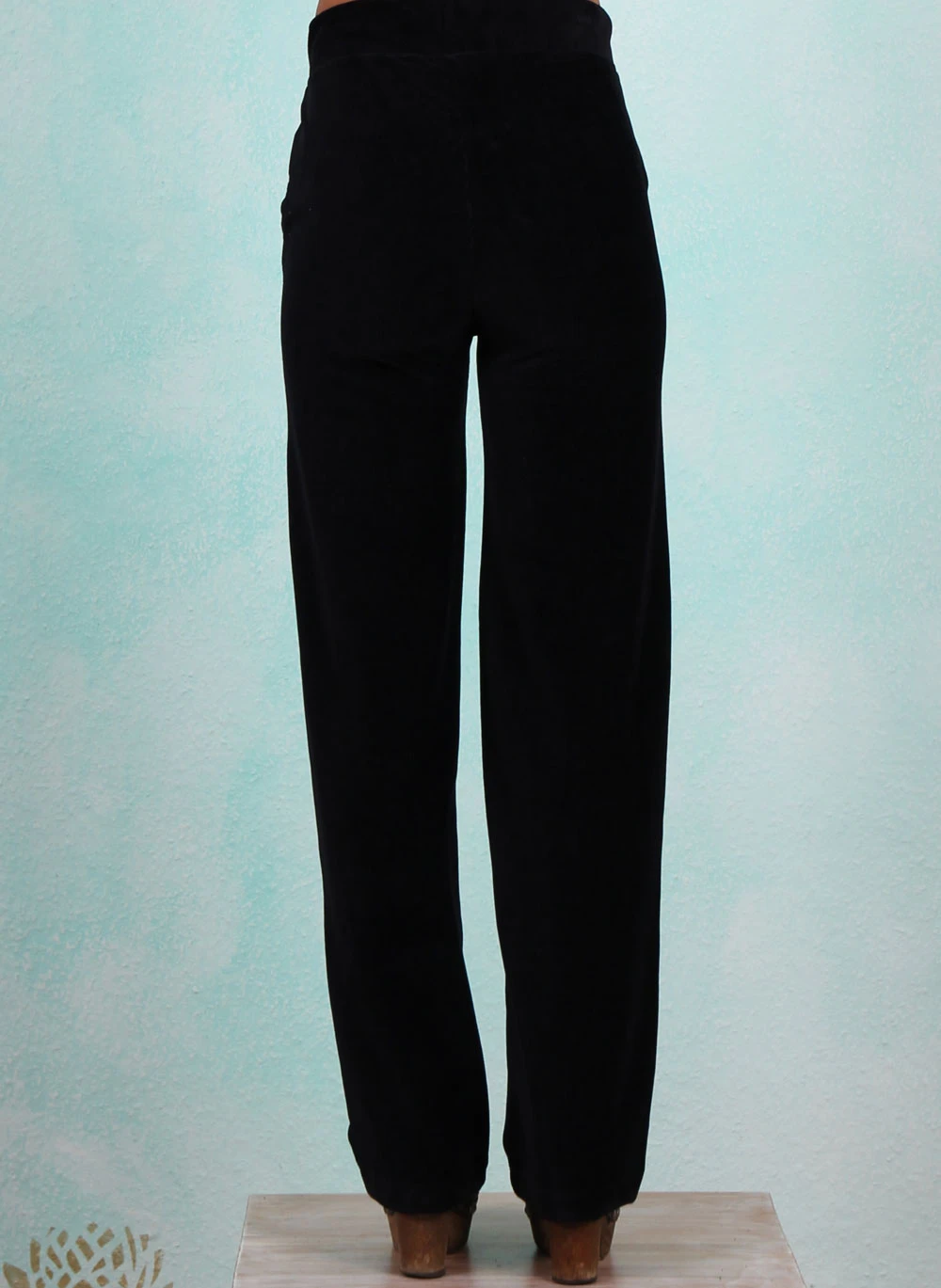 Rib-Velours-Hose, LAWI24120, black - Image 3