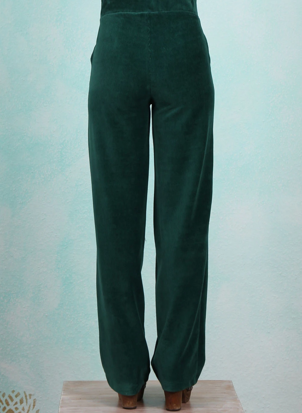 Rib-Velours-Hose, LAWI24120, green - Image 3