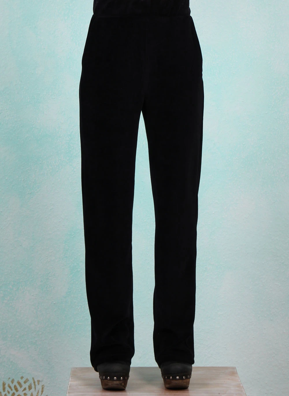 Velours-Hose, LAWI24123, black - Image 1