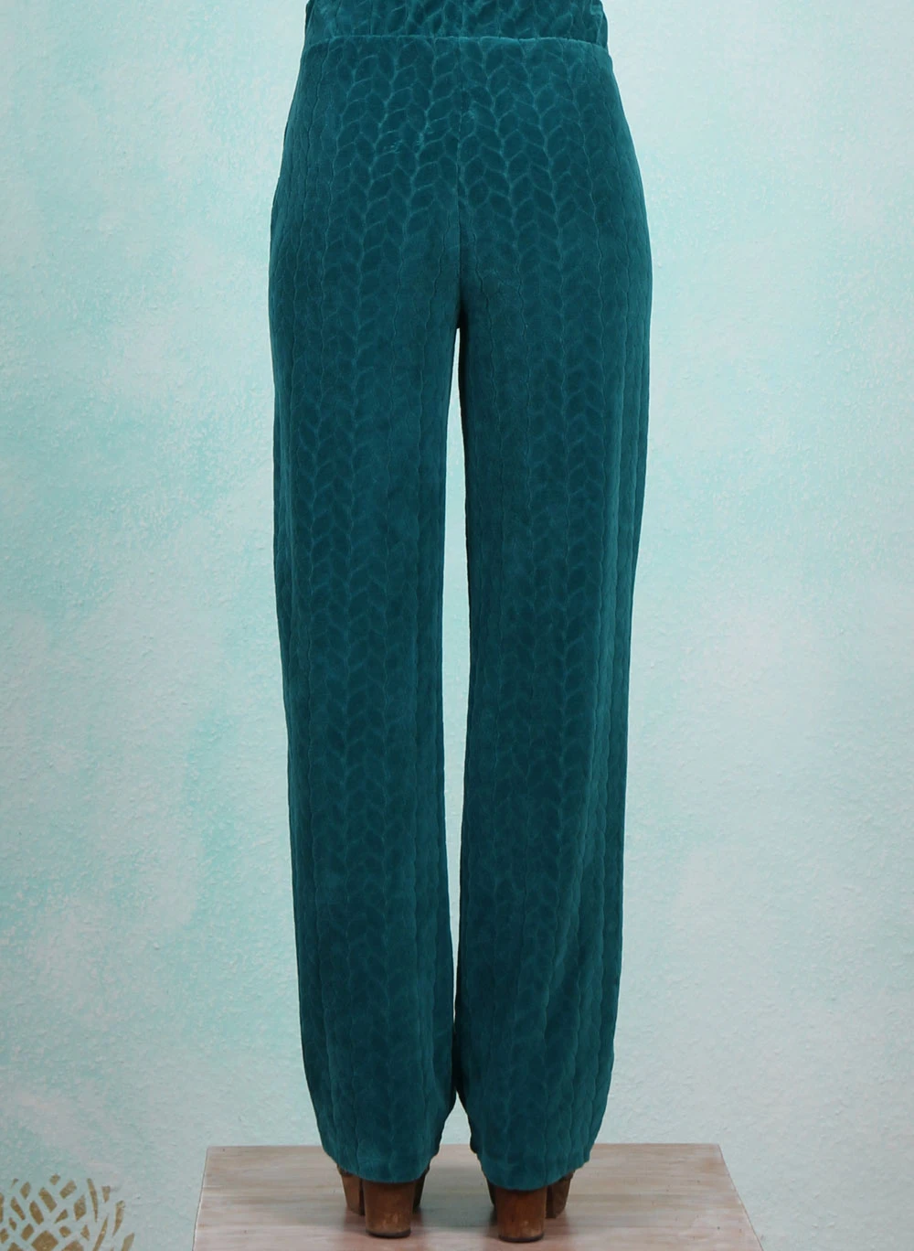 Velours-Hose, LAWI24125, petrol - Image 3