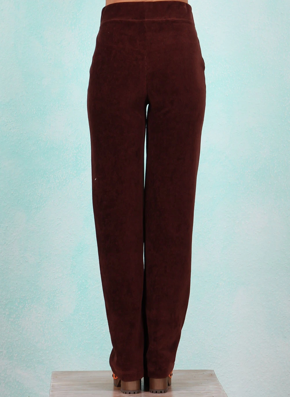 Rib-Velour-Hose, LAWI25145, dark-brown - Image 3