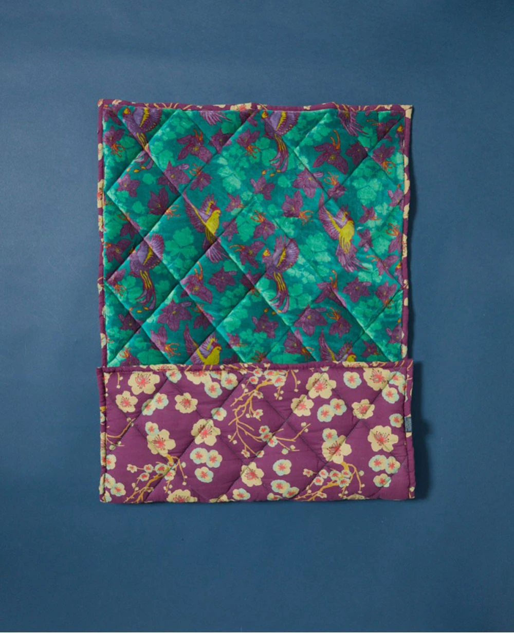 Quilt-Sitzunterlage, PT-004, petrol-purple - Image 2