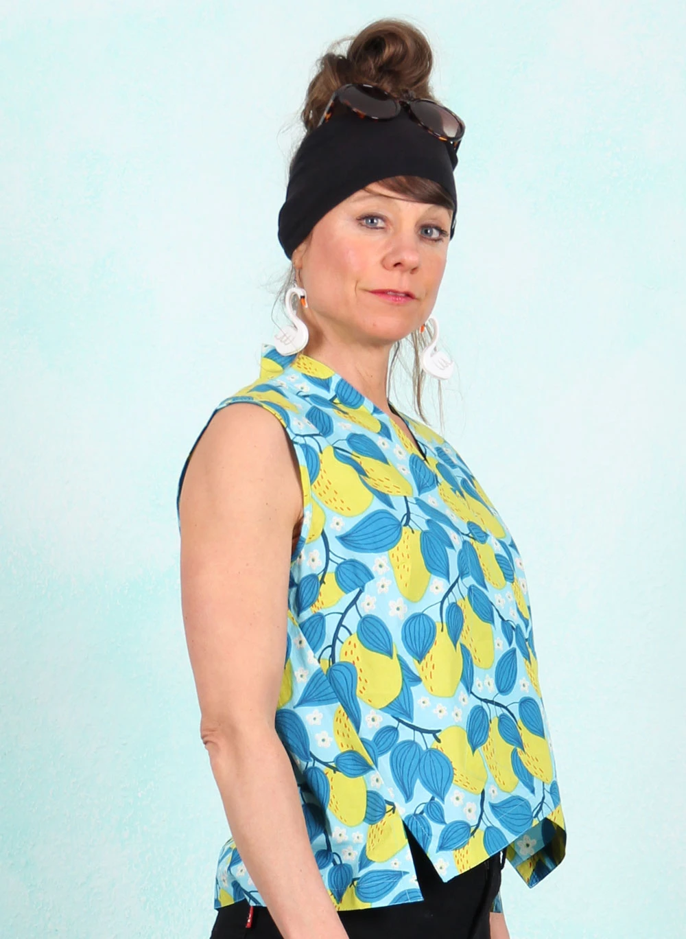 Top, SP25-006, turquoise - Image 2